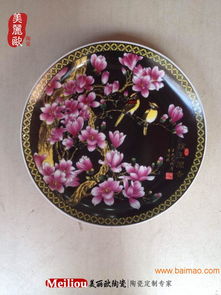 景德镇精品手绘青花纪念盘 传承千年的艺术馈赠