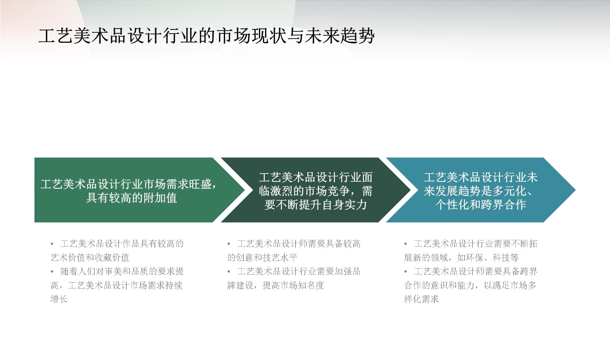 工艺美术品设计的职业生涯规划书 从匠心到品牌